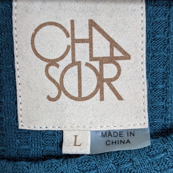 Chaser | Teal waffle-knit top - Picture 5 of 8